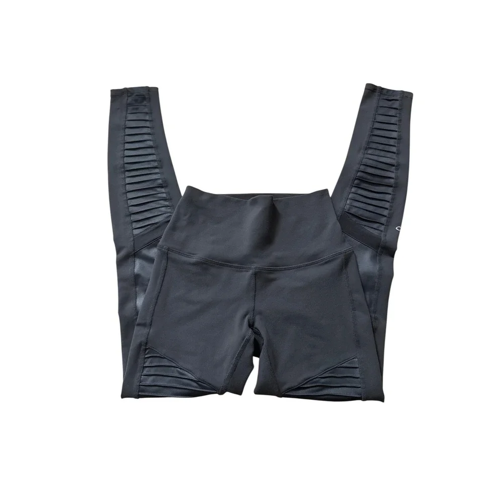 Alo Yoga High-Waist Moto‎ Leggings Dark Grey XS